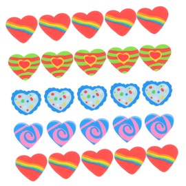 Operitacx Pack of 48 Heart Erasers Pencils Colouring Pencils Mini Eraser Award Erasers Drawing Accessories Decorative Erasers Cartoon Model Erasers Heart Shaped Students