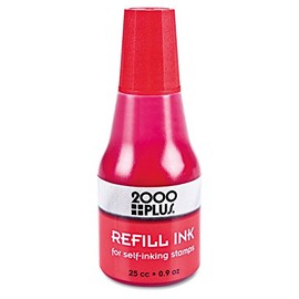 2000 PLUS 032960 Self-Inking Refill Ink, Red, 0.9 oz. Bottle