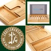SereneLife Luxury Bamboo Bathtub Caddy Tray - Adjustable Natural Wood