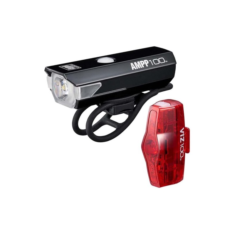 CatEye AMPP 100 / VIZ 100 Bike Light Set: Compact