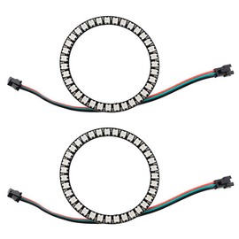 Geekstory 2PCS 35Bits WS2812 5050 RGB LED Ring Lamp Light Stage Light with Integrated Full Color RGB Ring Drivers for Arduino Raspberry Pi ESP32