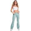 YMI Jeans Women's 2 Button Low Rise Cargo Flare Pants,