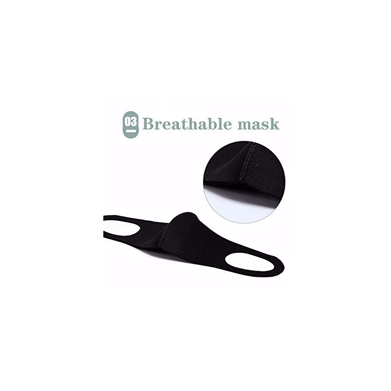 4PCS Fashion Protective, Unisex Black Dust Cotton, Washable, Reusable Cotton