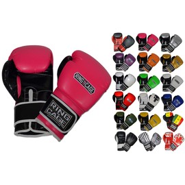 Gym Training Stand-Up Boxing Gloves (Pink/Black, Regular-12oz)