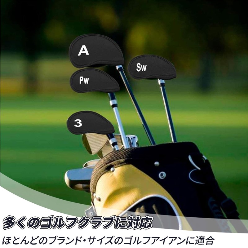 DELUXEFOX Golf Iron Covers Set (Pack of 10) Numbered Iron