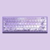 JSJT Purple Rose Theme Side Printed Keycaps, 74 Keys PBT