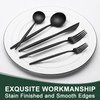 Matte Black Silverware Set 30 Piece, Wildone Stainless Steel Flatware