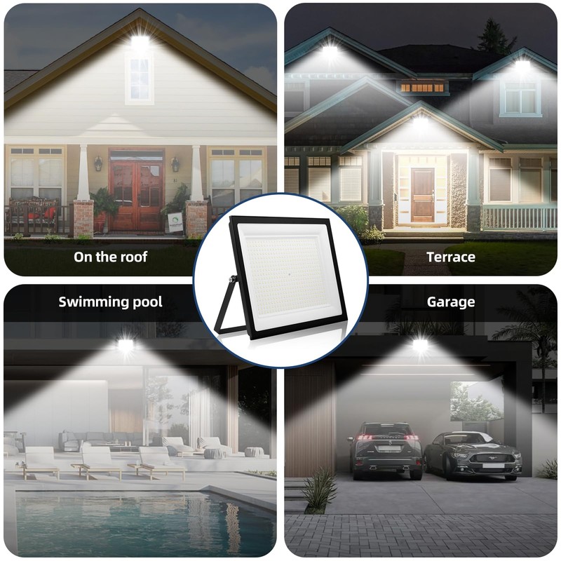 wowspeed 500W LED Flood Light Outdoor, Super Bright 50000LM 6000K
