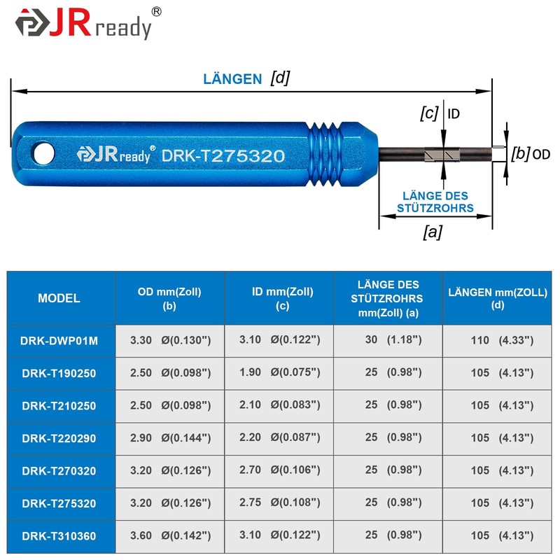 JRready ST5252 Pin Tool Car Set 7 Pieces for AMP
