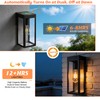 Solar Sconce Light Outdoor Dusk-to-Dawn Solar Powered Outside Porch Lantern