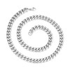 Jewow Stainless Steel Men's Sturdy Thick Curb Cuban Chain Necklace