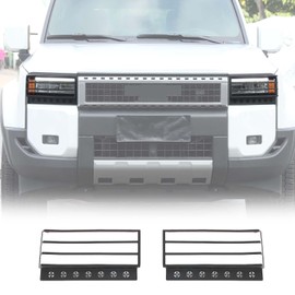 Front Headlight Cover Guard Fit for Toyota Land Cruiser 250 Prado J250 LC250 2024 2025, Front Lamp Headlight Cover Trim Bezels Decorative Protection Trim Cover, 2PCS, Carbon Steel