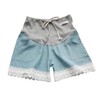 Maternity Denim Shorts Thin Soft Breathable Drawstring Fashionable Pregnancy Support