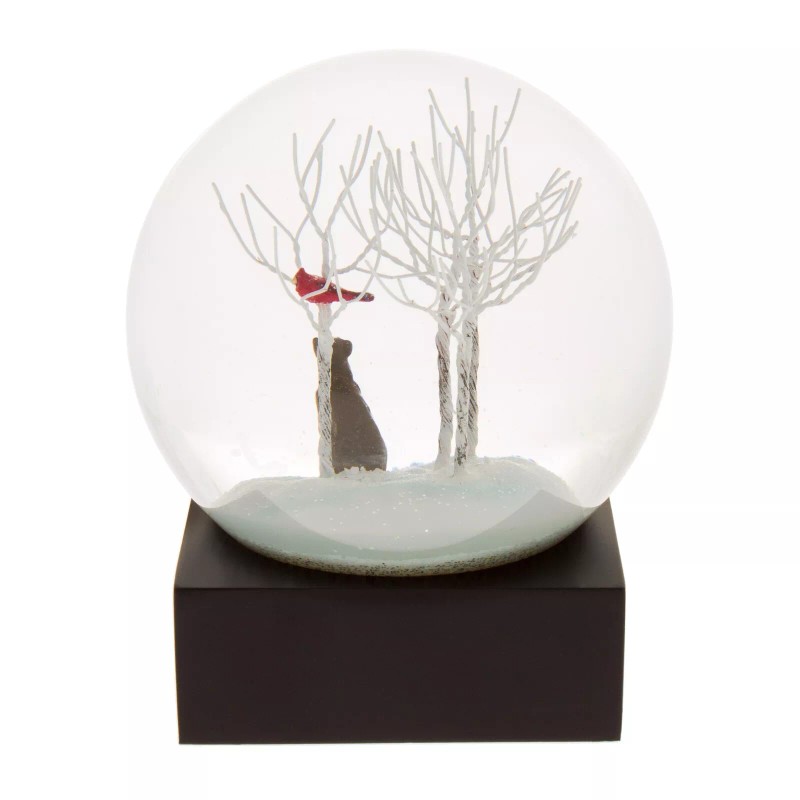 CoolSnowGlobes Chocolate Labrador Retriever in Woods Snow Globe CoolSnowGlobes -