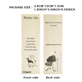 Whole life 3 in 1 Stylus Pen With Stylus Cell Phone Multi Color Ballpoint Pens Smudge Proof Pens Smooth Writing Extra Fine Point Pen Multi Ink Pens 0.7mm Tri Colors Ink Red Blue Black