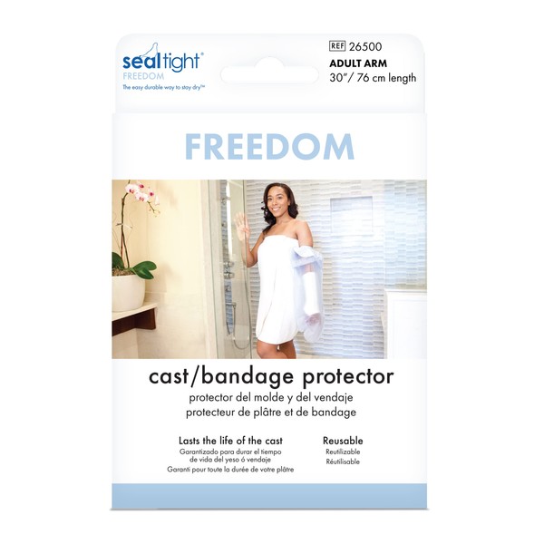 Brownmed - Seal-Tight Freedom Universal Cast & Bandage Protector - Adult Arm Cast Protector for Shower & Swimming - Reusable, Waterproof Cast Shower Cover - Adult Arm