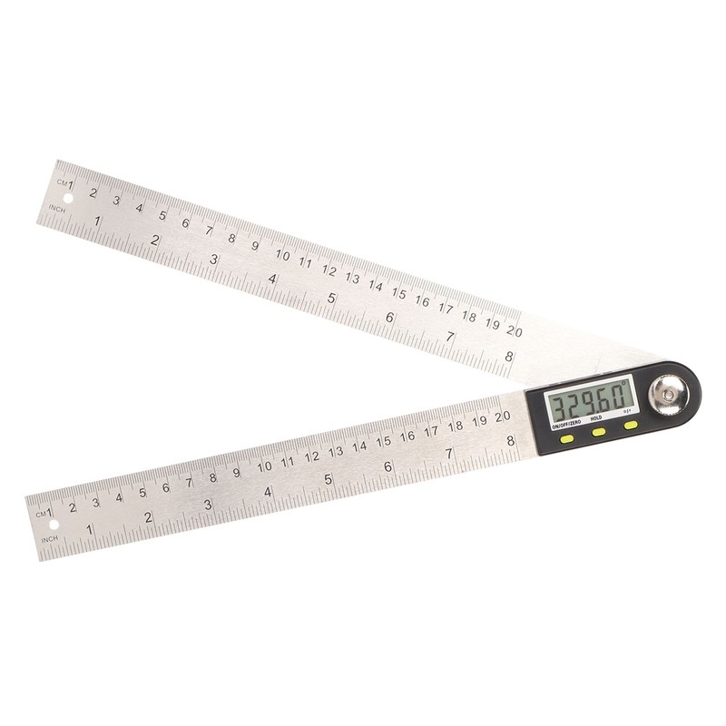 Digital Angle Ruler 200mm 0 to 360 Degree Stainless Steel