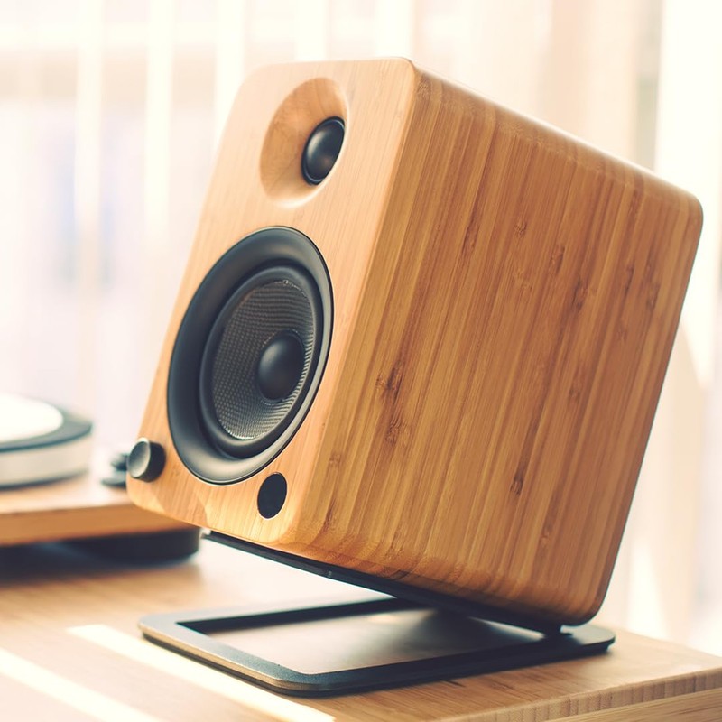 Kanto S4 Tilted Desktop Speaker Stands for Medium Bookshelf Speakers