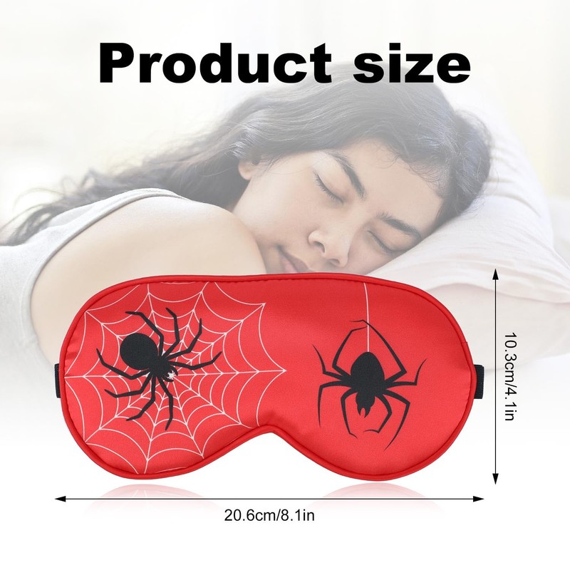 Spider Sleep Mask, Sleeping Eye Mask with Adjustable Strap Blackout