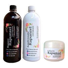 Kit Shampoo, Acondicionador Y Colágeno Rapunzel Zatarain