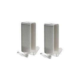 LAKYMIE Pack of 2 Hooks Shower Wall Shower Hooks No Drilling Double Shower Hooks Stainless Steel Hooks Door Hooks Glass Shower Door Towel Hooks Over the Door