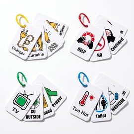 Aphasia Communication Cards for Adults & Stroke Survivors, Non Verbal Communication Board & AAC Aid, Dementia Products for Elderly, Speech Therapy Materials for Recovery