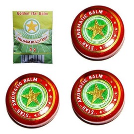 Golden Star 3 er PACK Vietnamesischer Balsam je 4g Золотая звездочка Golden Star, Erkältung