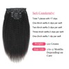 Sassina Seamless Kinky Straight Hair Clip ins 16inch 120g Natural