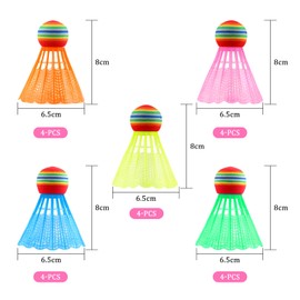 CATELL 20 Stück Federball, Kunststoff Badminton Bälle Langlebige für Erwachsene & Kinder Farbiges Bunte Federbälle für Outdoor Indoor Sport Training Unterhaltung Bewegung Wettkampf Spiele
