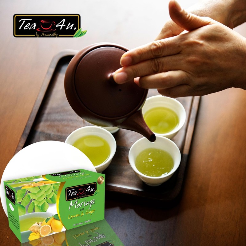 Tea4U Moringa Oleifera Flavored Energy Tea (Lemon & Ginger) -