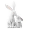 Regency International Resin Bunny Kissing Baby, 10.5 Inches, White, Easter,