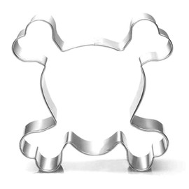 WJSYSHOP Skull and Crossbones Shape Cookie Cutter