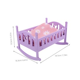 SUPVOX 1 Set Miniature Crib Model for Dollhouse Decoration Crib Ornament Adornment for Bedroom Layouts Doll Rooms Cloth Materials Home Accessory