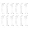 sourcing map 12pcs Valance Clips, 2.5in Clear Plastic Valance Hidden