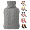 2L Hot Water Bottle with Cover UK & 5 Pairs