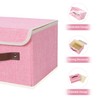 ANMINY Storage Bin with Lid Storage Boxes with PU Leather