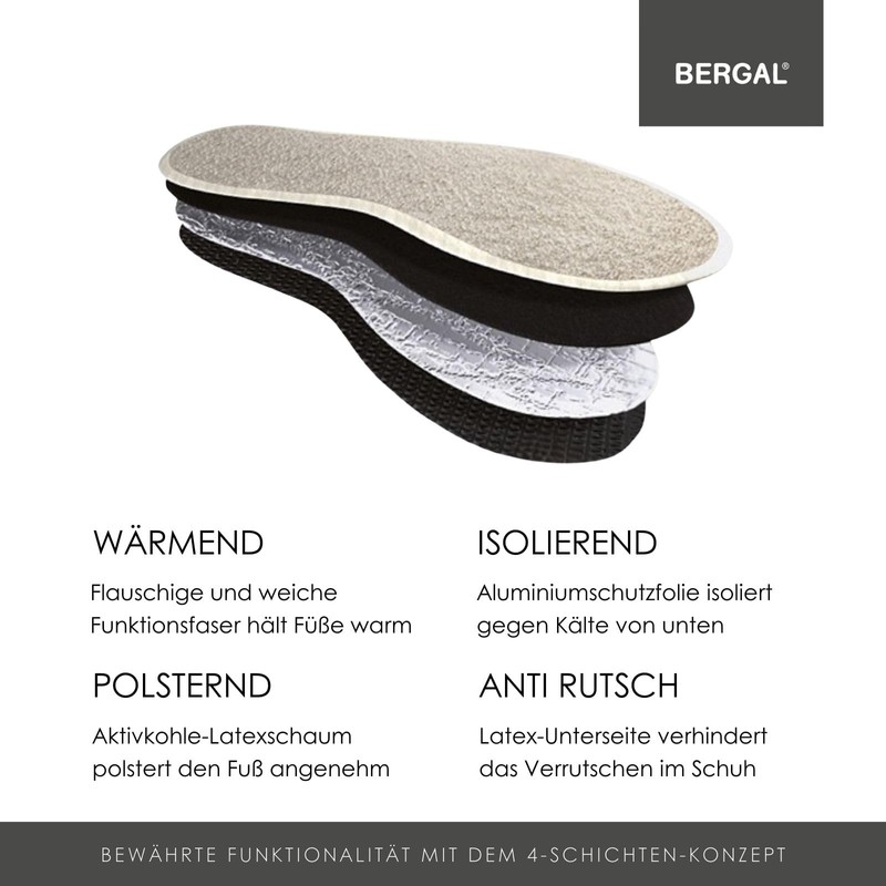 Bergal Bergal Thermo Tec Kinder Comfort Insole, Beige, 23 EU