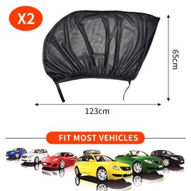2 Stück Sonnenschutz Auto Baby, Universal Sonnenblende Auto,Auto Sonnenshutz, Mit UV-Schutz/Blendschutz,Schutz für Kinder Erwachsene Haustiere - Autofenster Sonnenschutzrollos Heckscheibe