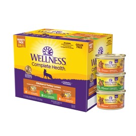 Wellness Complete Health Gravy & Minced Adult Wet Cat Food, Natural, Protein-Rich, Grain-Free, 3 Ounce, 24 Pack, (Chicken & Turkey Lovers Variety Pack)