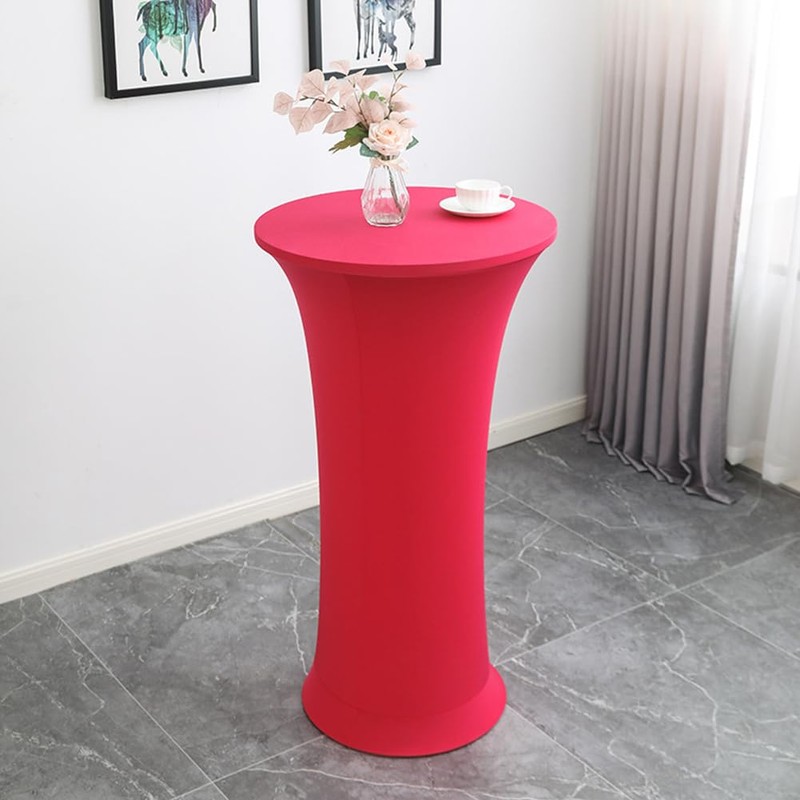 Deisy Dee 24x43 Cocktail Spandex Stretch Round Tablecloth Table Cover