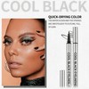Long-Lasting Eyeliner, 24-Hour Waterproof Smudge-Proof Silky Eyeliner,Cool Black Quick Drying