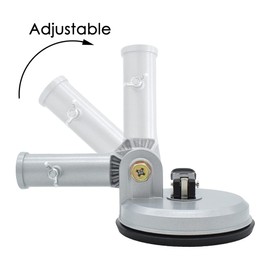 Feiteplus Universal Vehicle Flagpole Bracket Suction Cup Type Multi-Function Flag Pole Kit for ATV UTV Desert Buggy Jeep Wrangler & House(Silver)