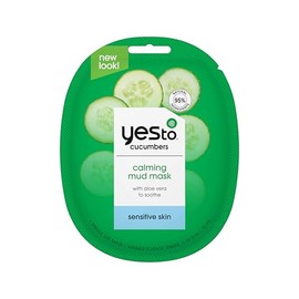 Yes ToCucumbers Calming Mud Mask with Aloe Vera for Sensitive Skin, for Men, Women and Teens, No Paraben, 3 Pack