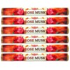 Krishan Rose Musk Rosa Almizcle Incense 20 Sticks x 6