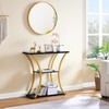 Hoctieon 3 Tier Console Table with Open Wood Shelves, Decorative