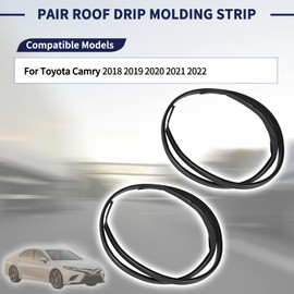 Magimaker Pair Left & Right Side Roof Drip Molding Trim Strip Weatherstrip Moulding Compatible with Toyota Camry 2018 2019 2020 2021 2022 Replace 75556-06130 75555-06130
