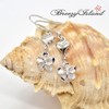 BreezyIsland Hawaiian Jewelry Hook Earrings Heart 925 Silver, Silver