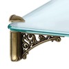 Chinflly Adjustable Glass Floating Shelf Brackets,2 PCS Antique Glass Shelf