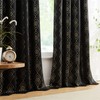 UGOUTRY 100% Blackout Curtains for Berdoom, Gold on Black Metallic