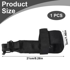 SIRLOMU Foldable Water Bottle Bag, Nylon Water Bottle Carrying Belt Bag for Hiking, Outdoor Sports, Running (Black)